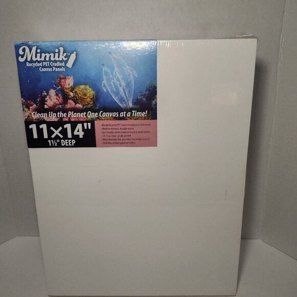 (2) Creative Mark Mimik 11x14” 1.5" Deep Recycled PET Cradled Canvas Panels NEW - Picture 1 of 6